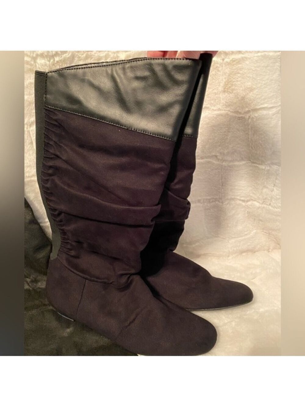 Serena Williams Signature Tall Suede and Leather Brown Boots. Size 7.5 NEW